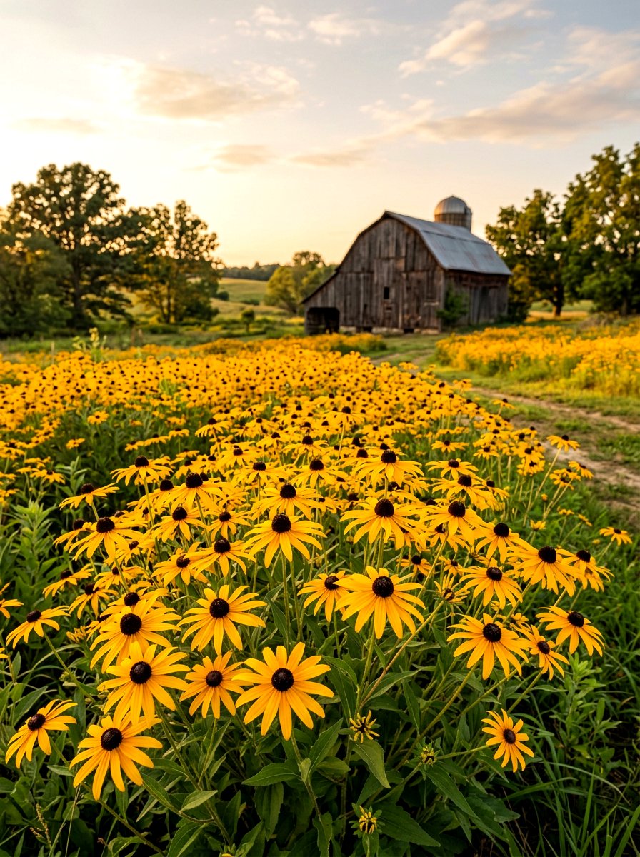 Black Eyed Susan Cluster - 30 butterfly garden ideas