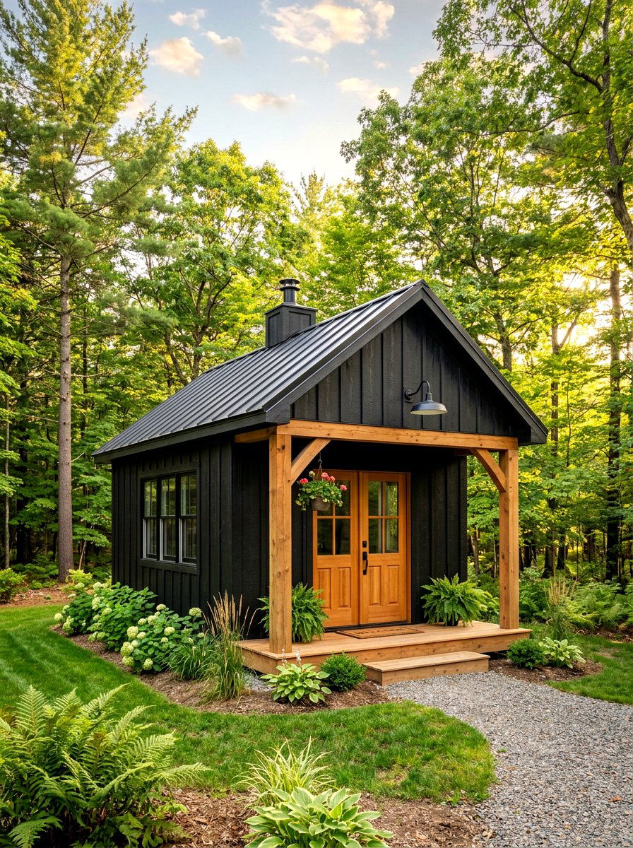 Black Farmhouse Shed - 30 farmhouse shed ideas