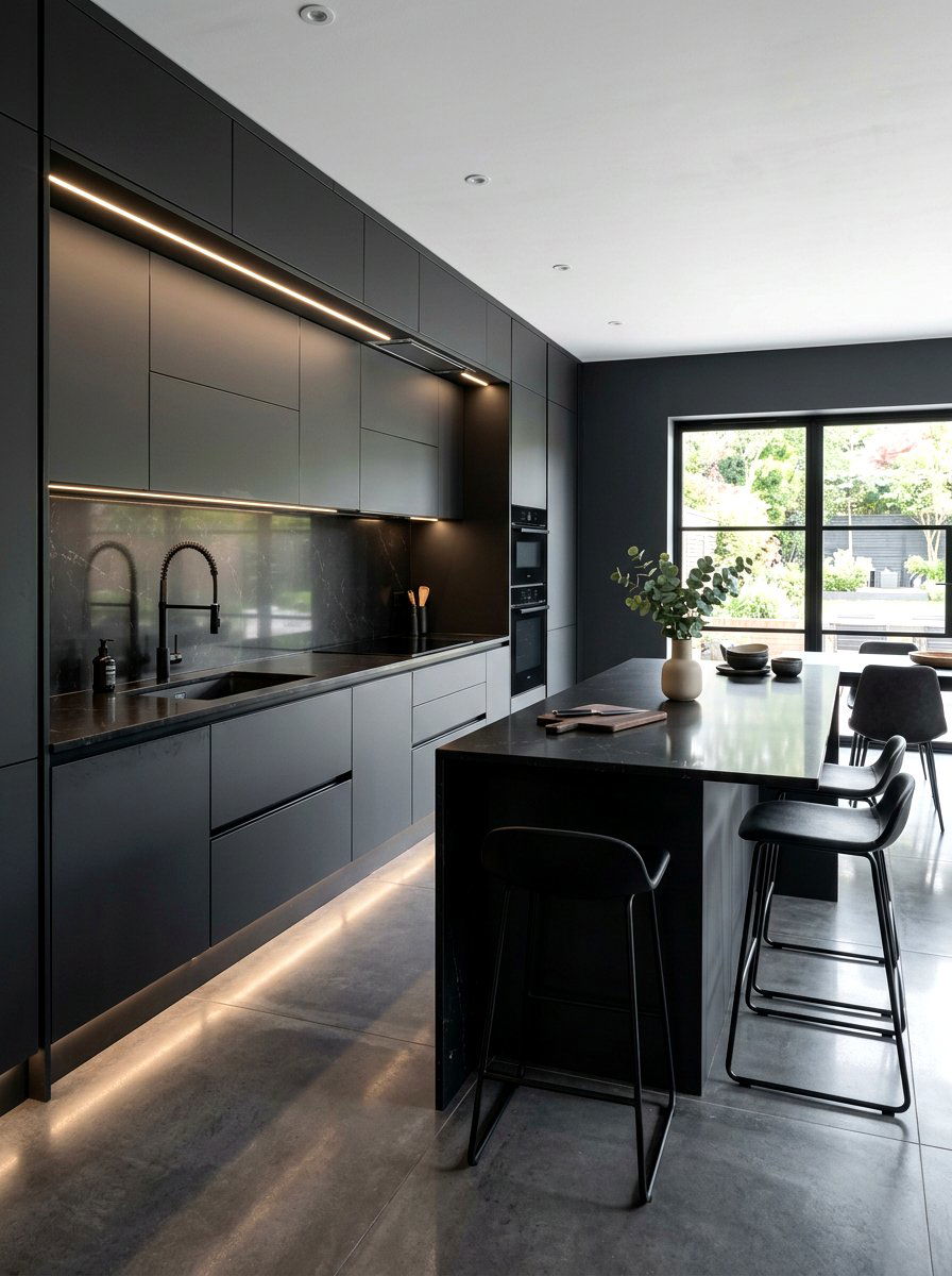 Black Faucet Dark Gray Cabinets - 30 black faucet kitchen ideas