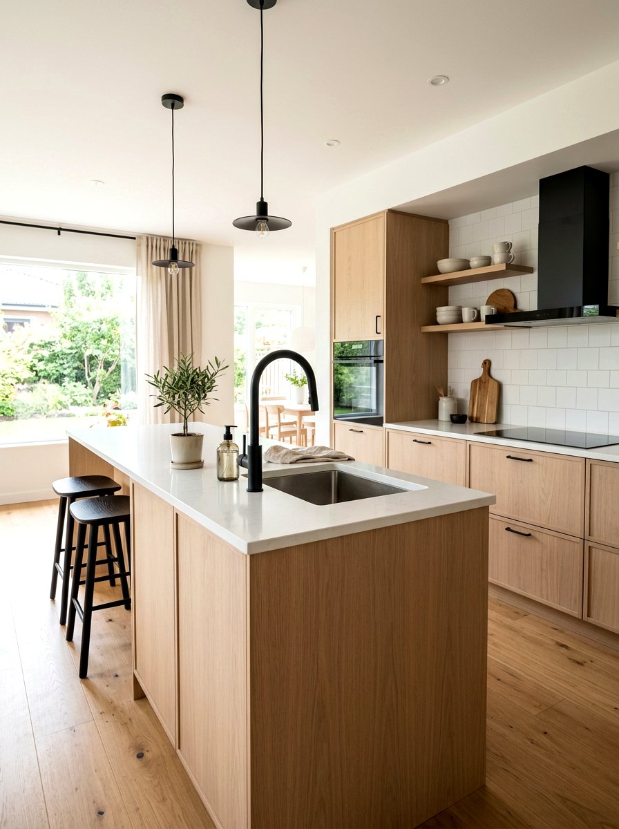 Black Faucet Light Wood Cabinets - 30 black faucet kitchen ideas