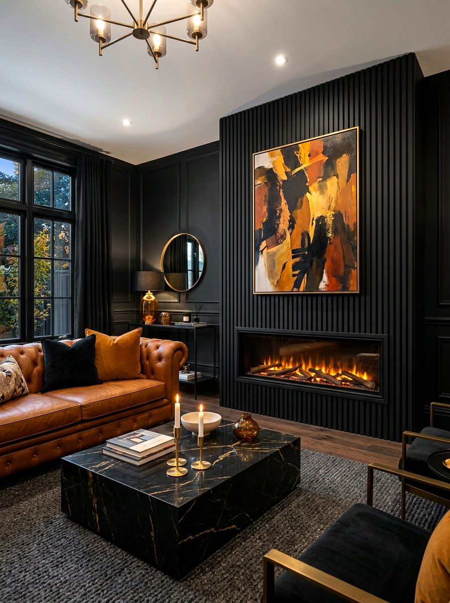 Black Fireplace Accent Wall - 30 electric fireplace wall ideas