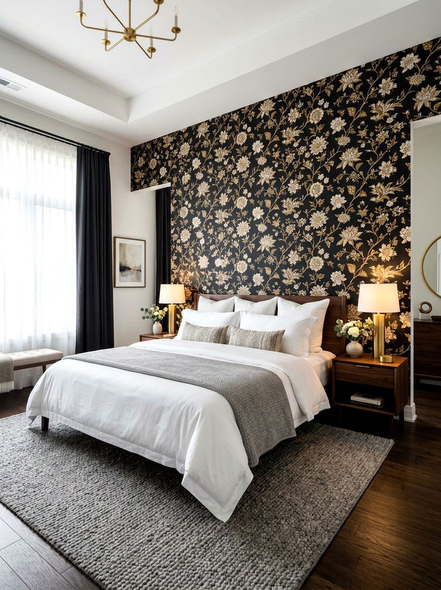Black Floral Wallpaper Bedroom - 30 dark floral bedroom aesthetic ideas