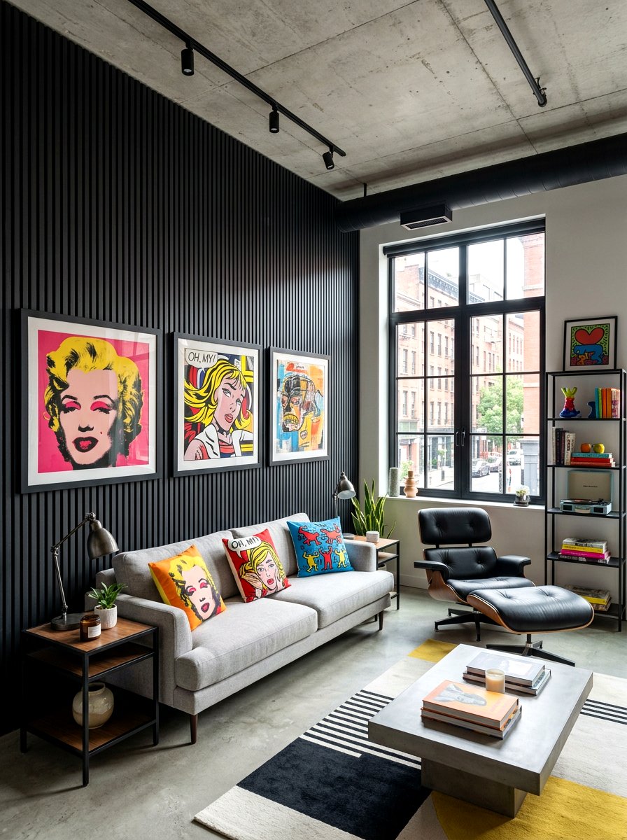 Black Fluted Accent Wall - 30 fluted wood wall ideas