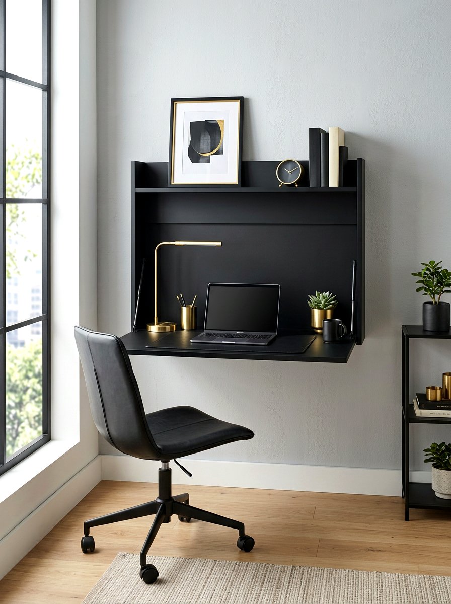 Black Fold Down Desk - 30 fold down desk ideas