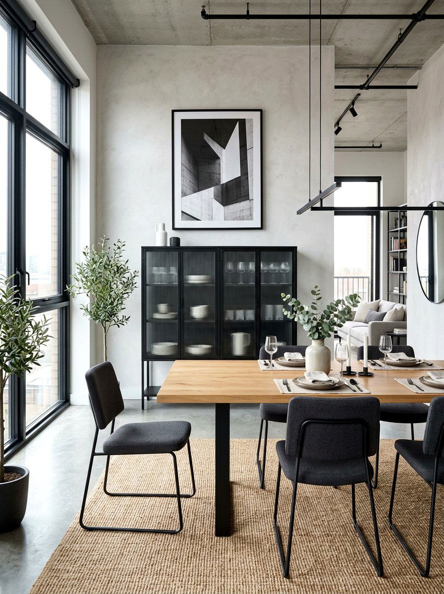 Black Framed Ribbed Glass Sideboard - 30 ribbed glass cabinet ideas