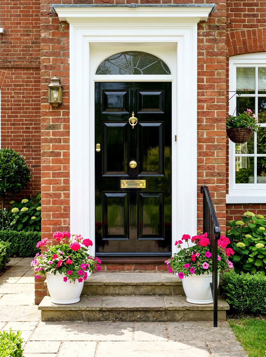 Black Front Door - 30 viral front porch ideas