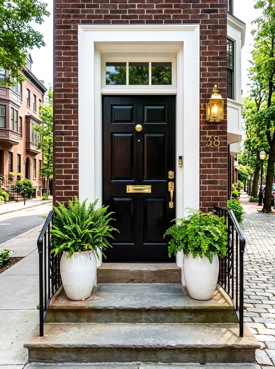 Black Front Door Townhouse - 30 townhouse stoop ideas