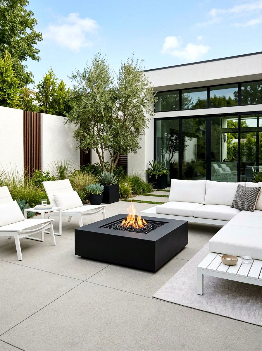 Black Gas Fire Pit - 30 gas fire pit ideas
