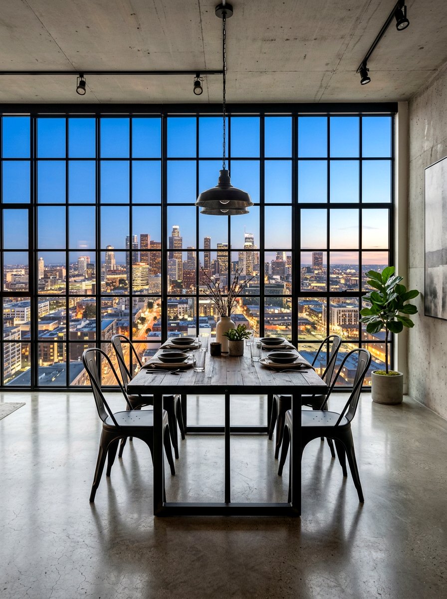 Black Grid Windows - 30 cafe style dining ideas