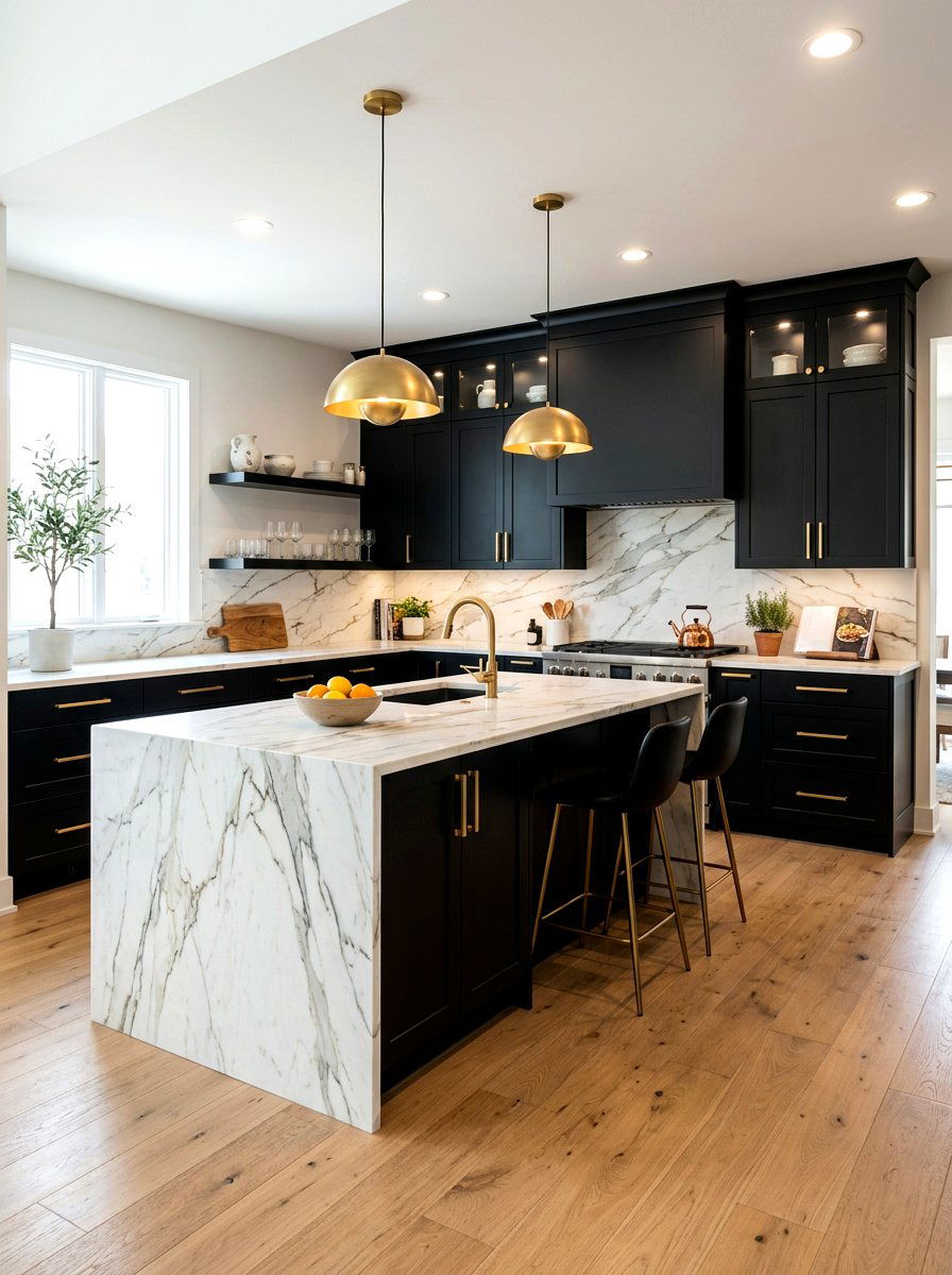 Black Kitchen Cabinet - 30 Pinterest kitchen ideas