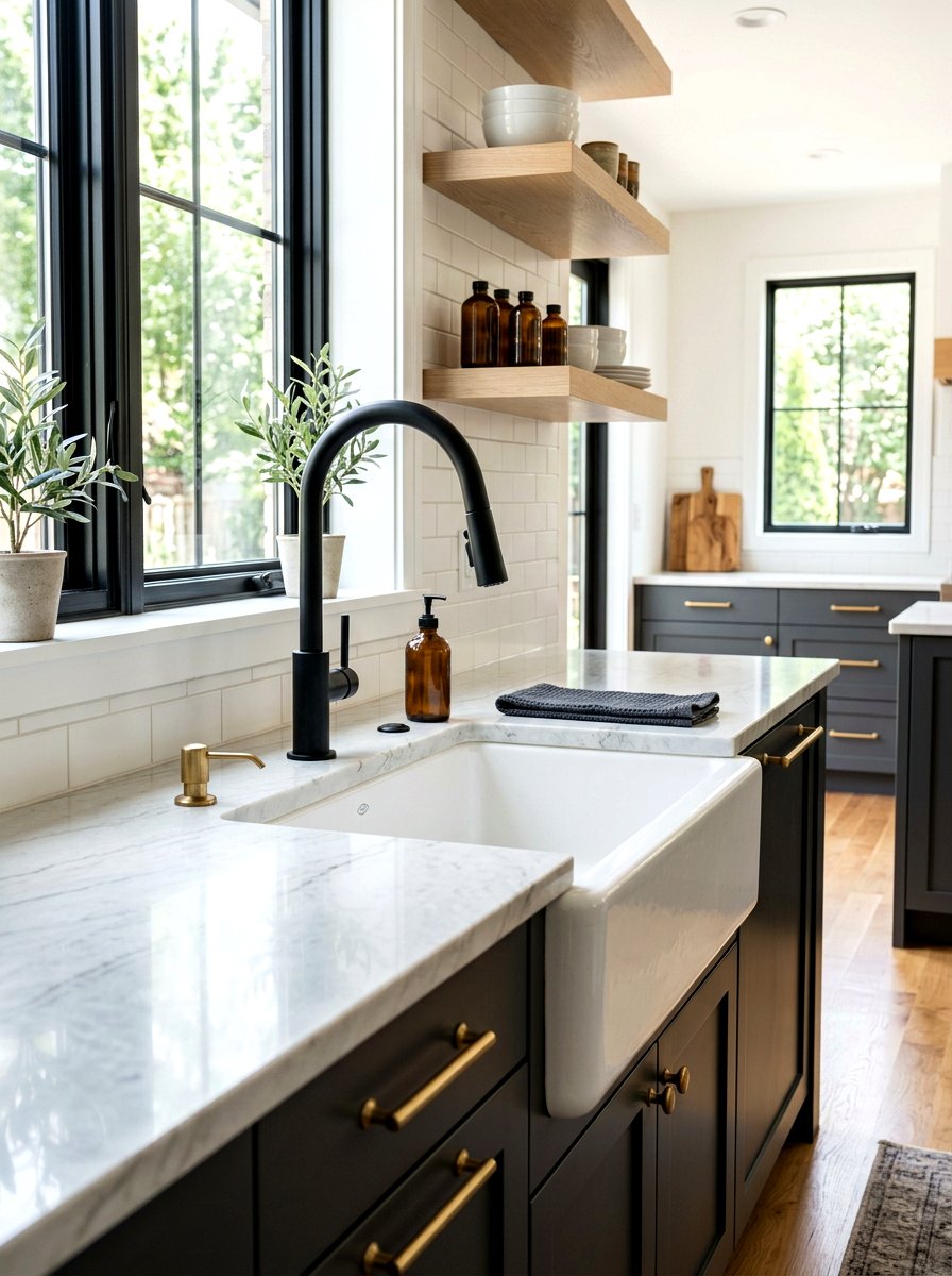 Black Kitchen Faucet - 30 collected kitchen decor ideas