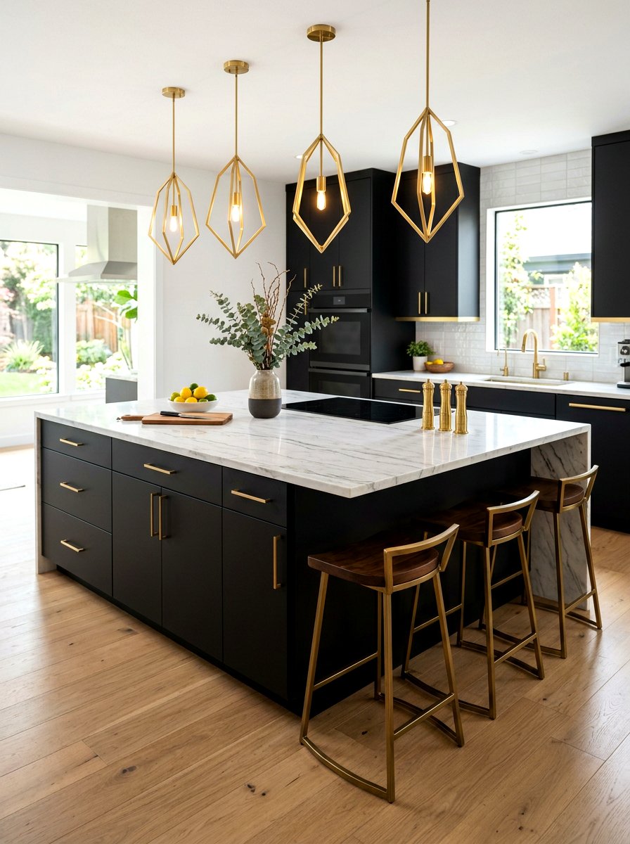 Black Kitchen Island - 30 kitchen island ideas