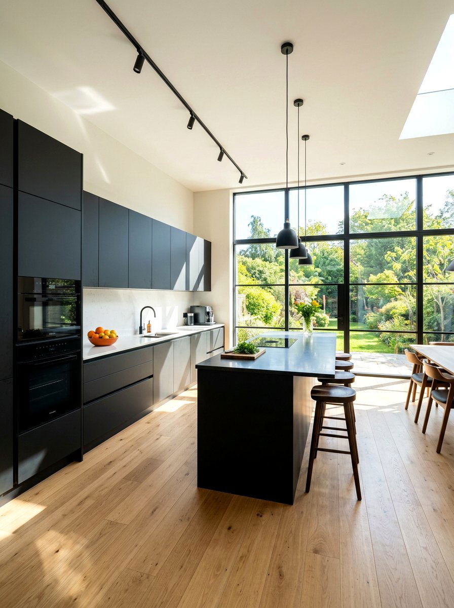 Black Kitchen with Natural Light - 30 black kitchen ideas