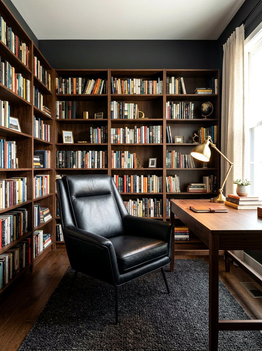 Black Leather Accent Chair Study - 30 leather accent chair ideas