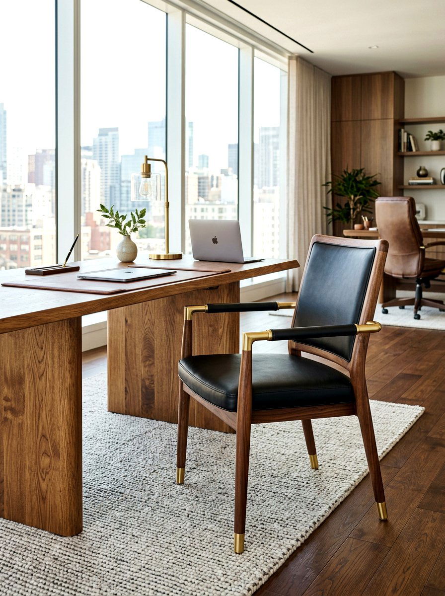 Black Leather Executive Side Chair - 30 office guest chair ideas