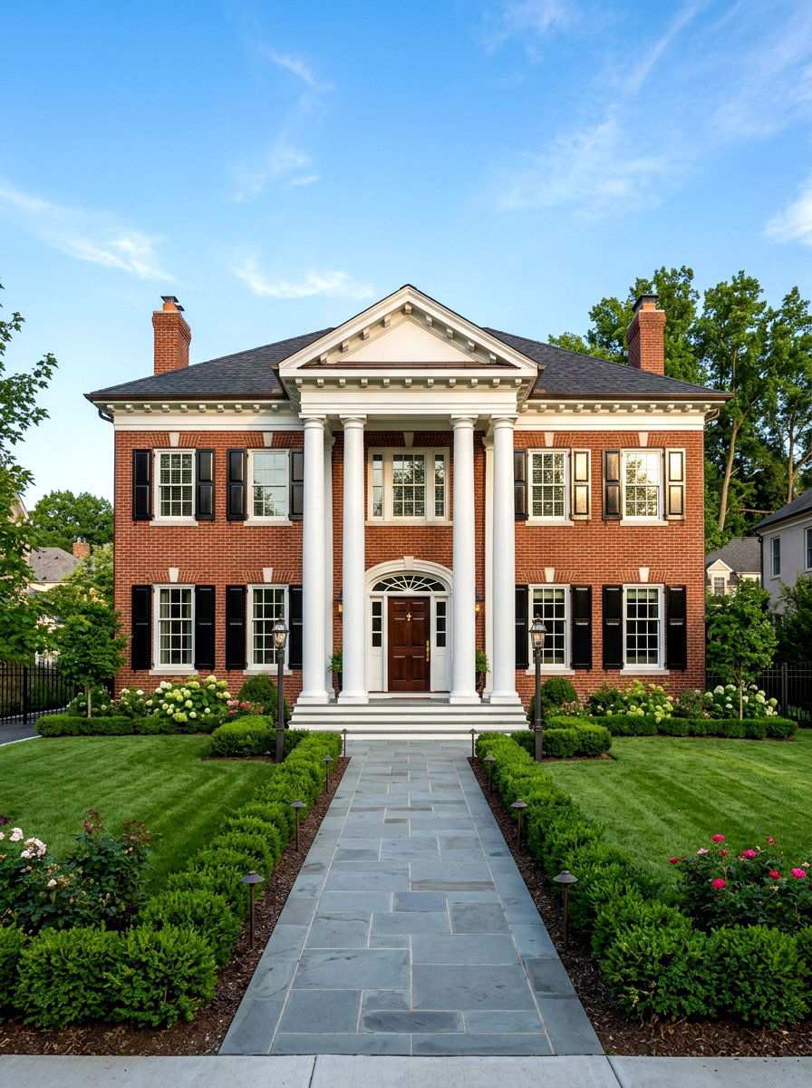 Black Louvered Shutters On Brick - 30 exterior shutters ideas