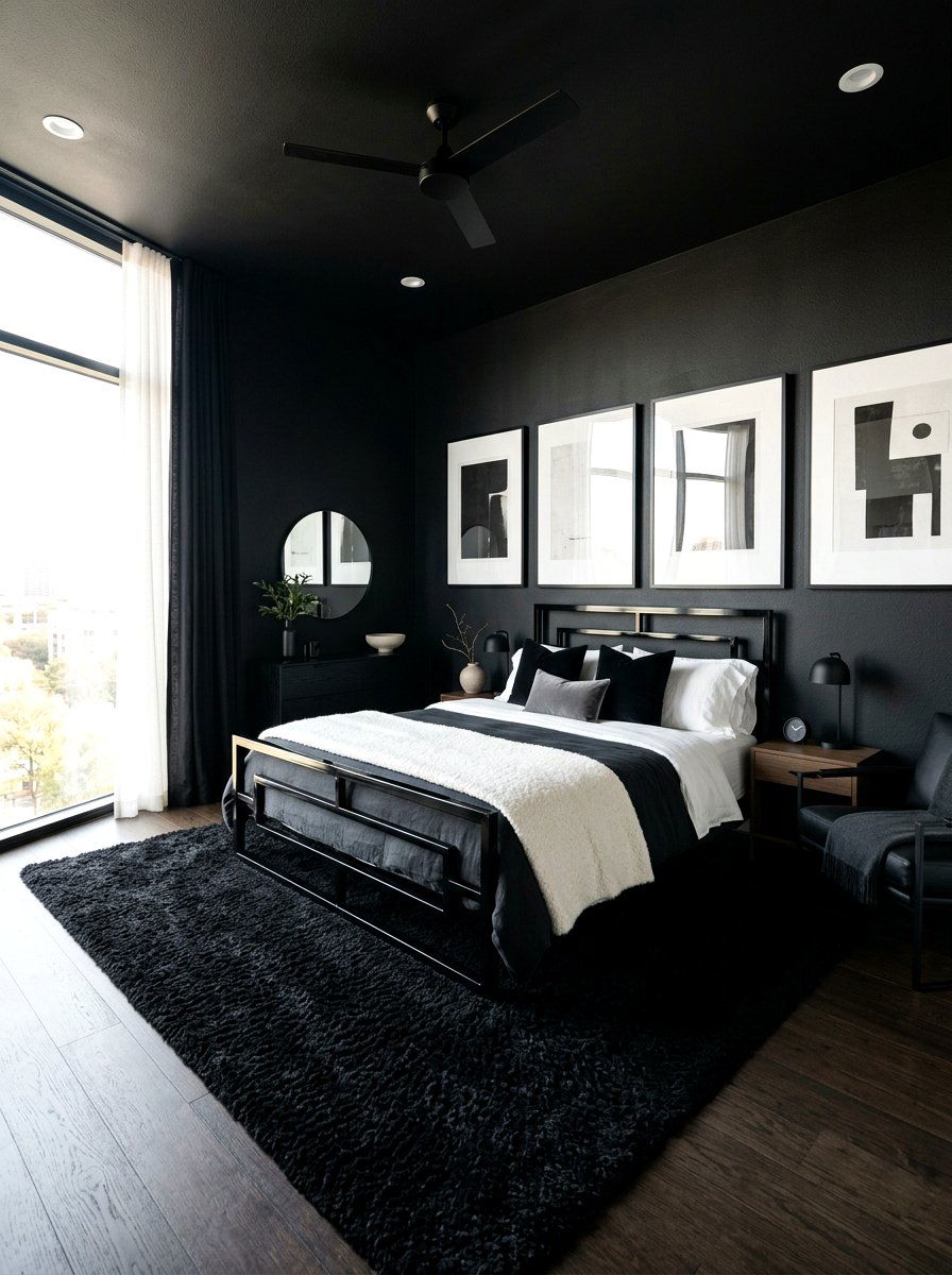 Black Master Bedroom - 30 moody bedroom ideas