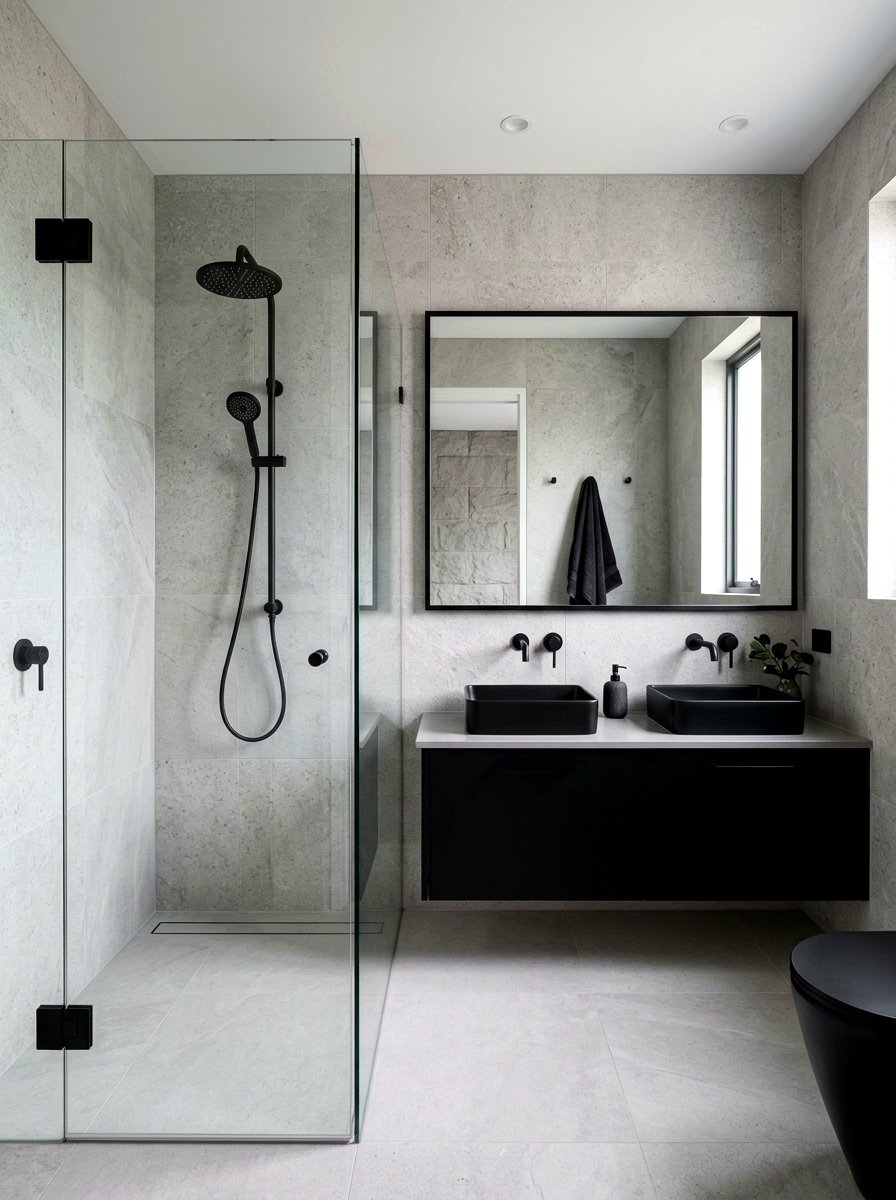 Black Matte Modern Bathroom - 30 spa hotel bath ideas