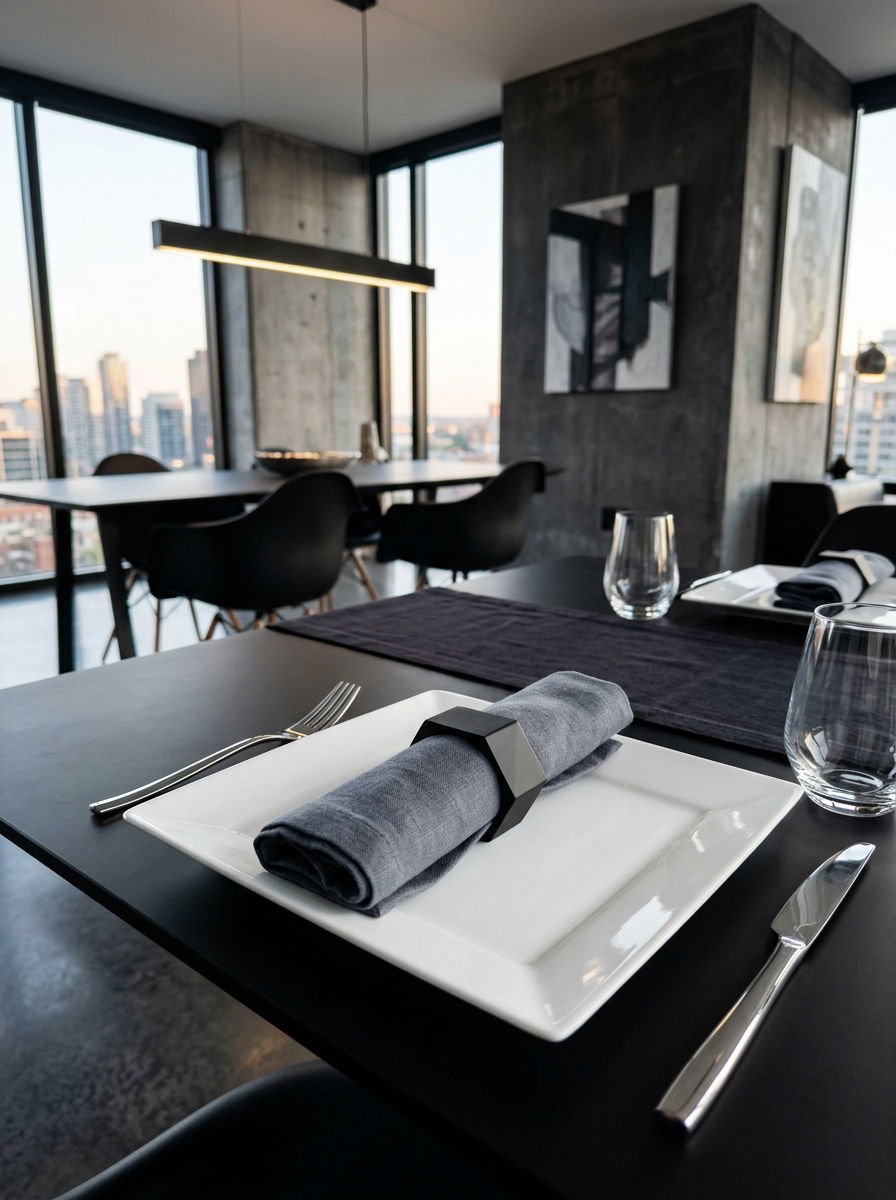 Black Matte Napkin Ring - 30 napkin ring ideas