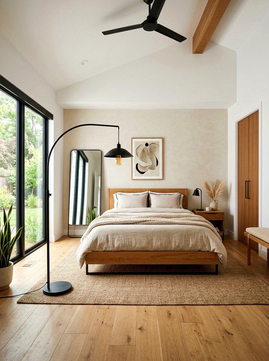 Black Metal Accents - 30 organic modern bedroom ideas