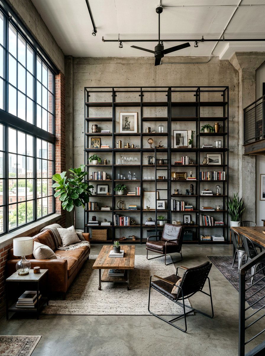 Black Metal Bookshelf - 30 real bookshelf decor ideas