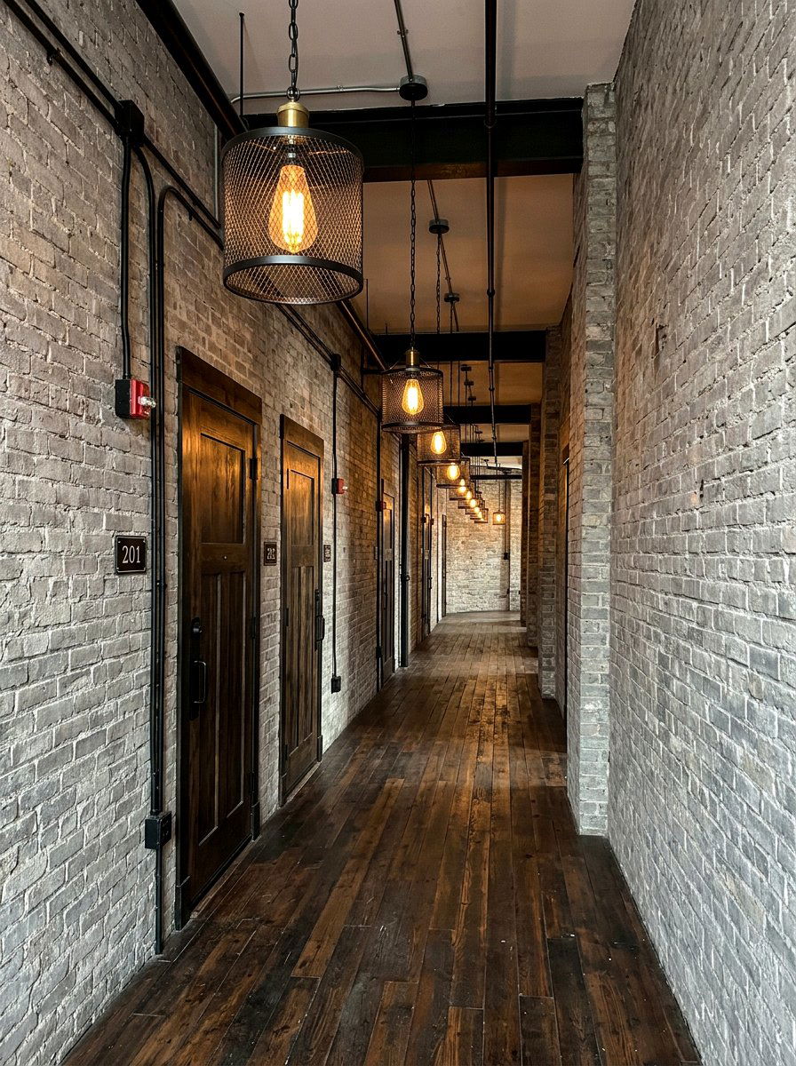Black Metal Cage Light - 30 hallway lighting ideas