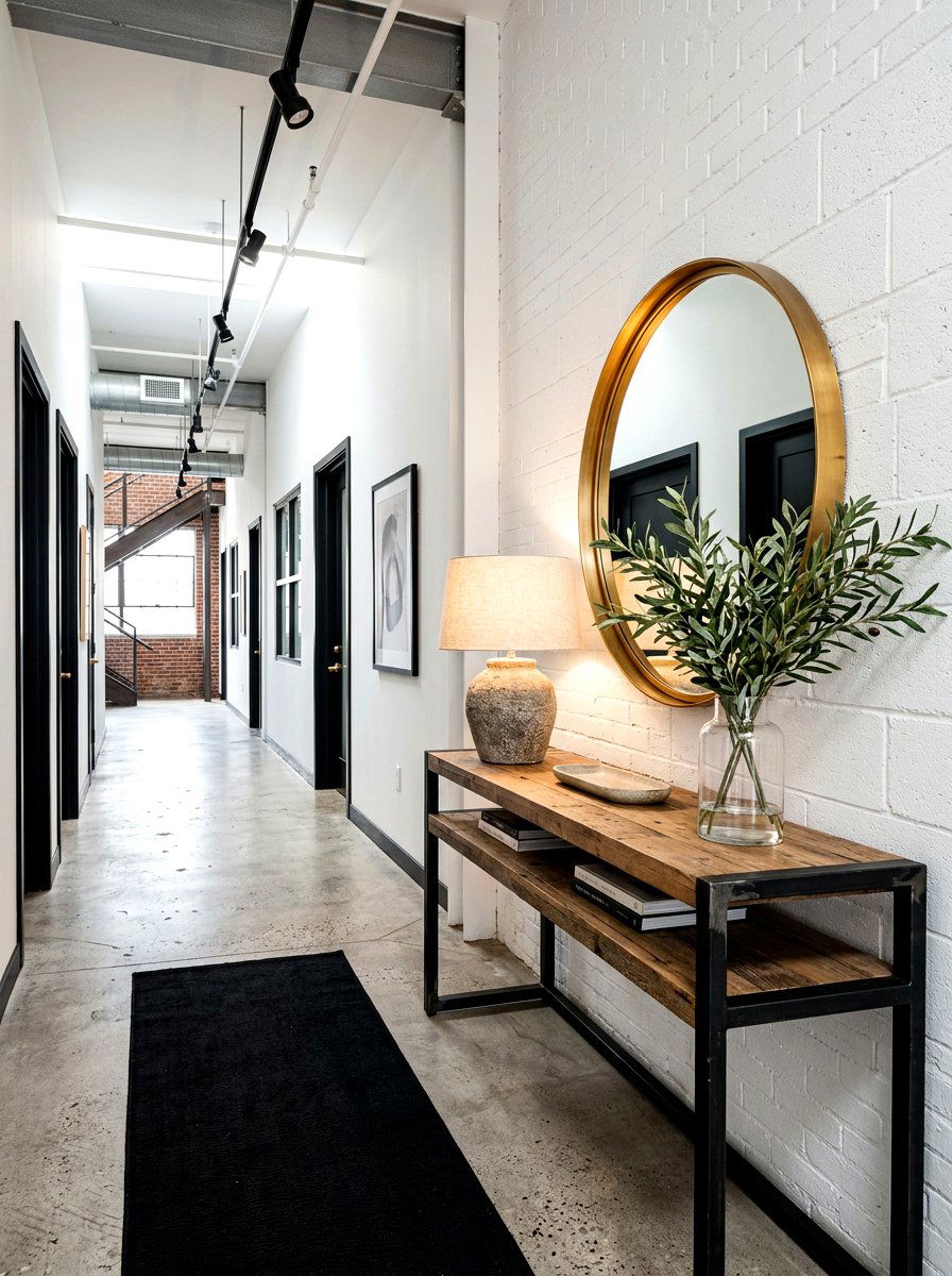 Black Metal Console Styling - 30 layered entry table ideas
