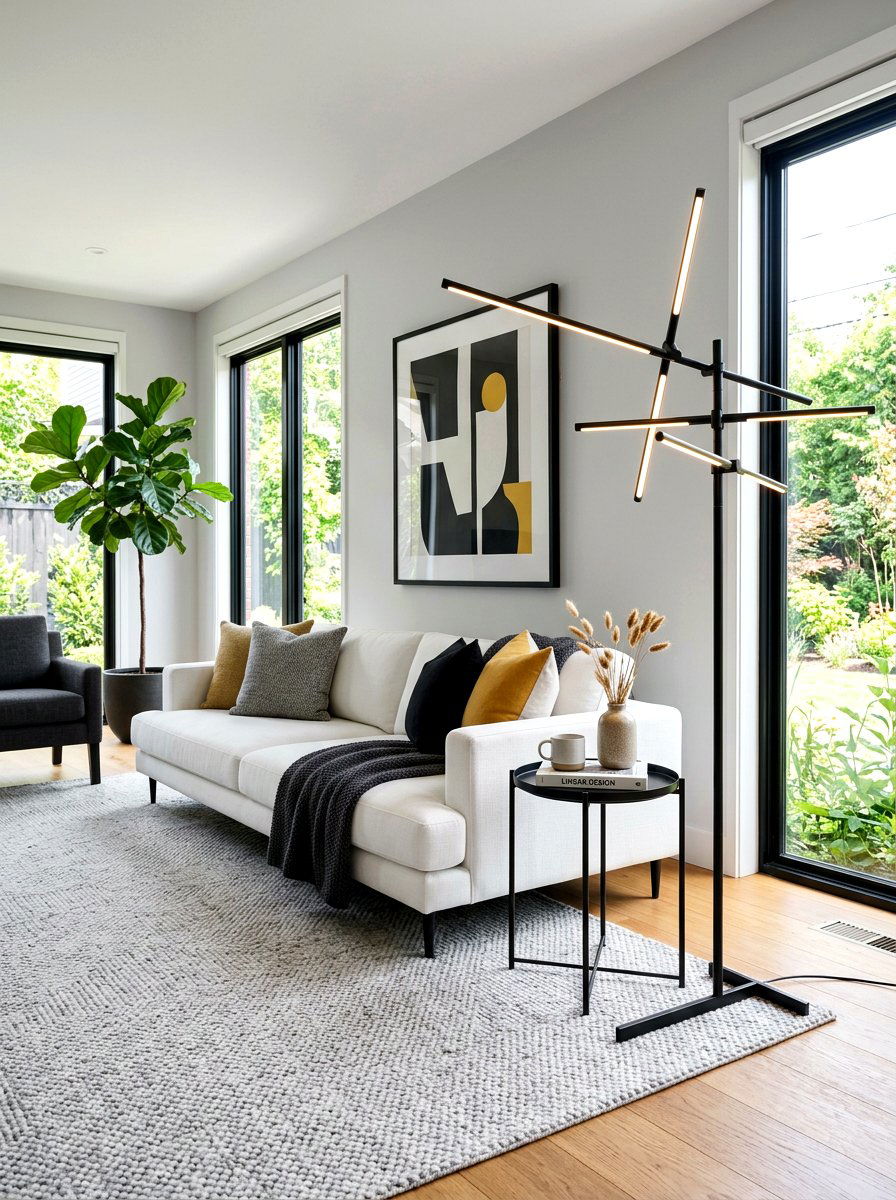 Black Metal Floor Lamp Living Room - 30 lamp glow living room ideas