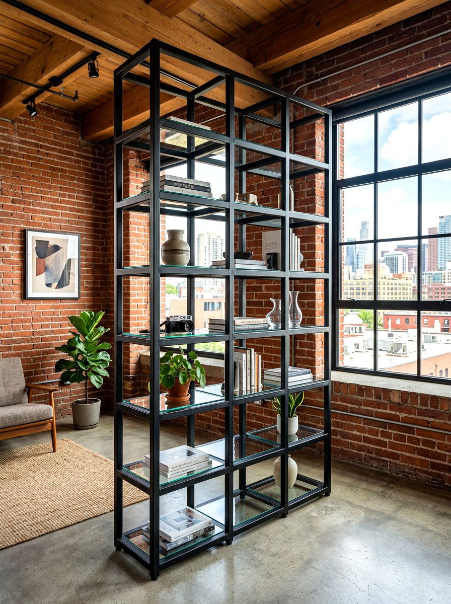 Black Metal Frame Tower - 30 vanity tower storage ideas