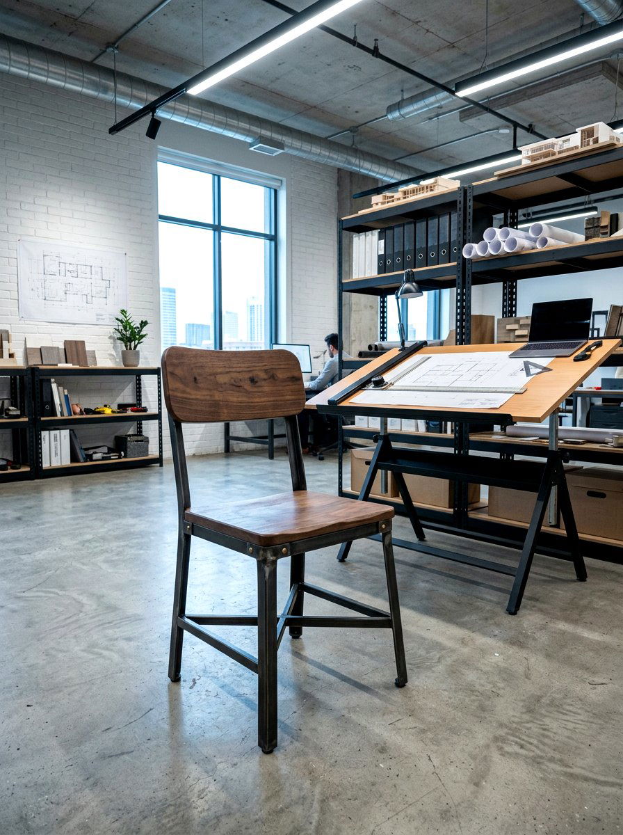 Black Metal Industrial Chair - 30 office guest chair ideas