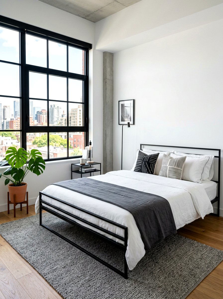 Black Metal Minimalist Bed - 30 platform bed ideas