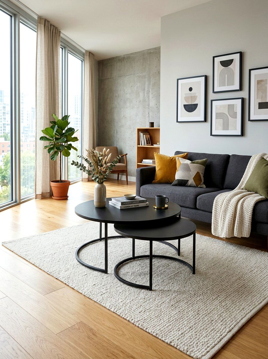 Black Metal Nesting Coffee Table - 30 nesting coffee table ideas