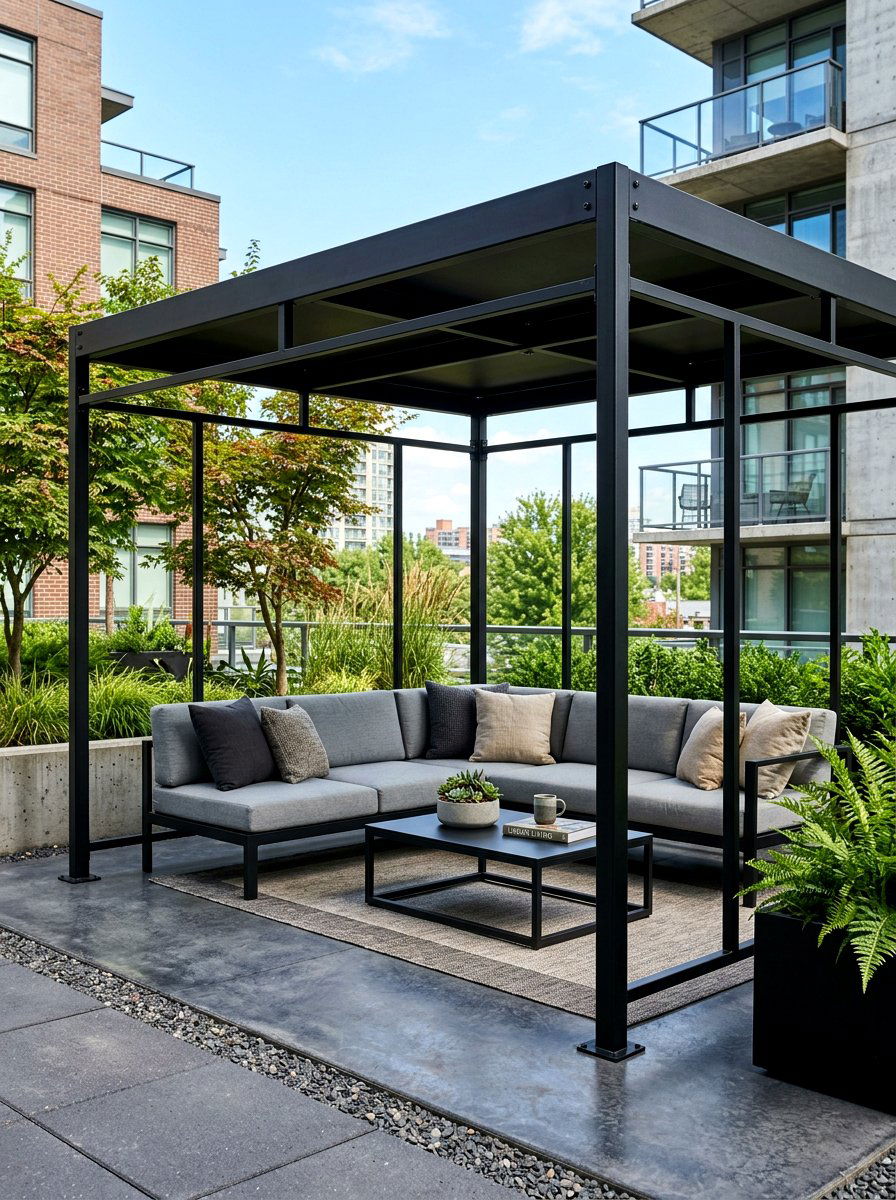 Black Metal Pavilion - 30 porch pavilion ideas