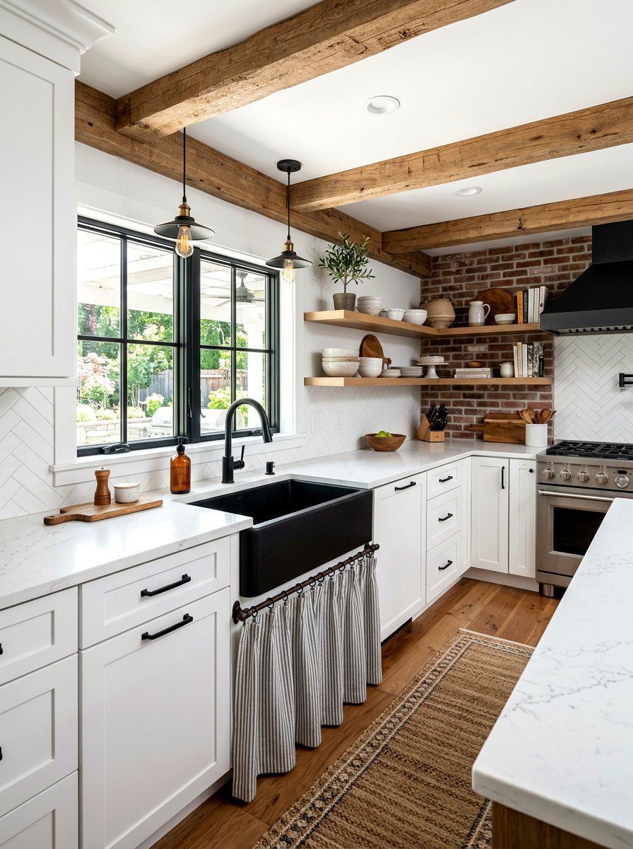 Black Metal Rod Sink Skirt - 30 sink skirt kitchen ideas