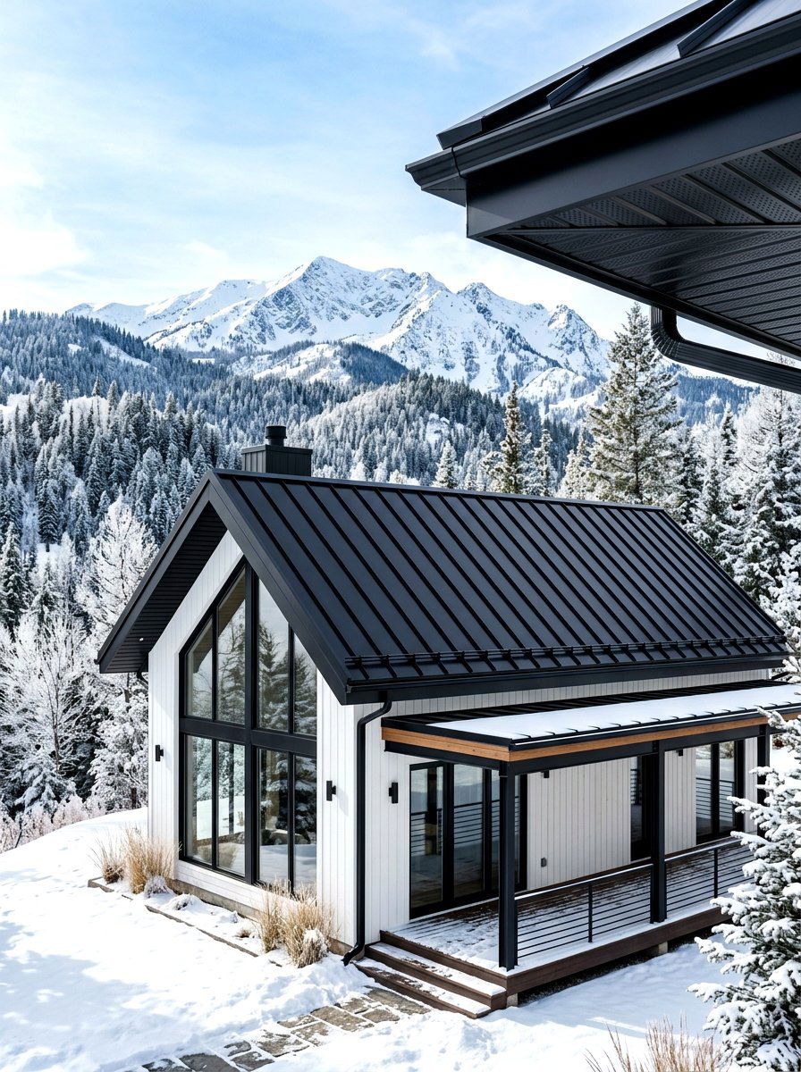 Black Metal Roof Trim - 30 black trim exterior ideas