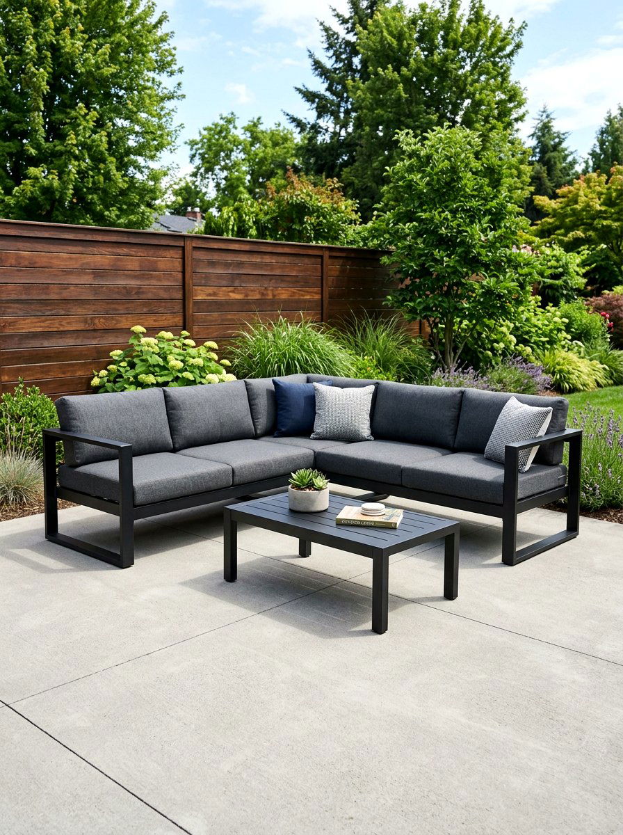 Black Metal Sectional - 30 metal patio furniture ideas