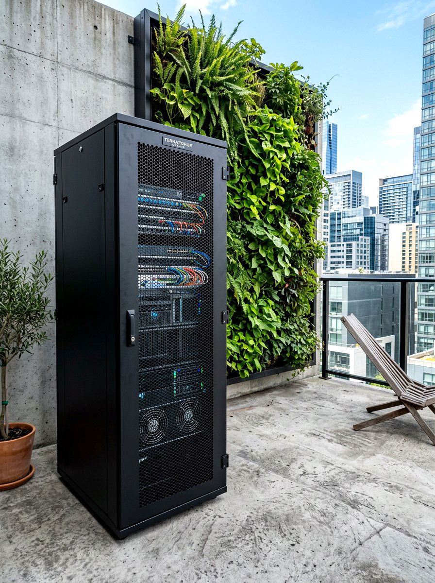 Black Metal Server - 30 outdoor buffet cabinet ideas