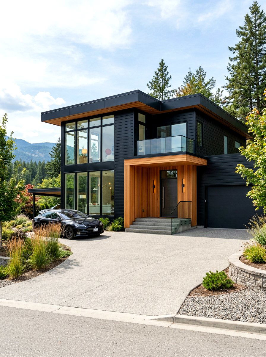 Black Metal Siding - 30 horizontal siding exterior ideas