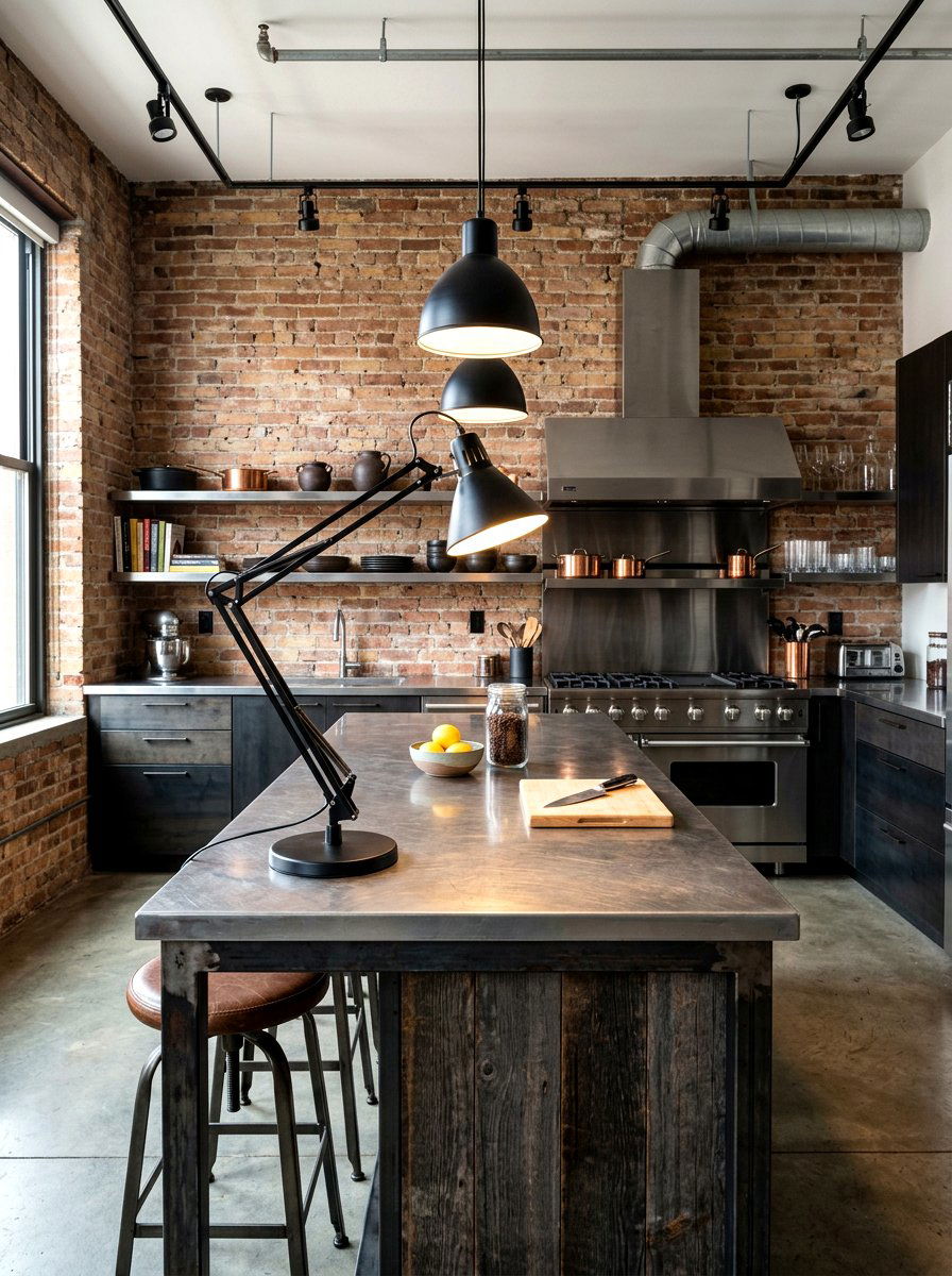 Black Metal Task Lamp - 30 kitchen table lamp ideas