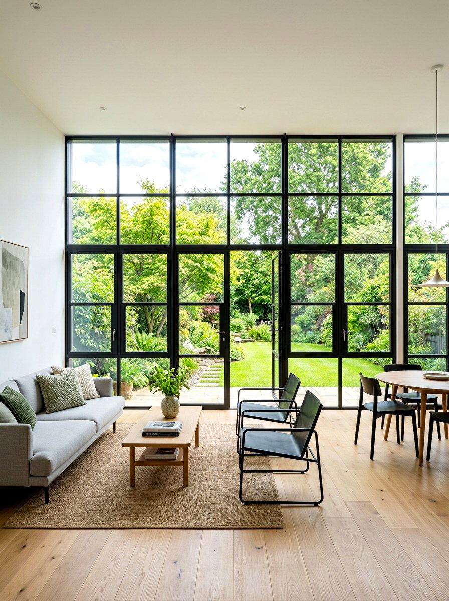 Black Metal Window Frames - 30 modern farmhouse decor ideas