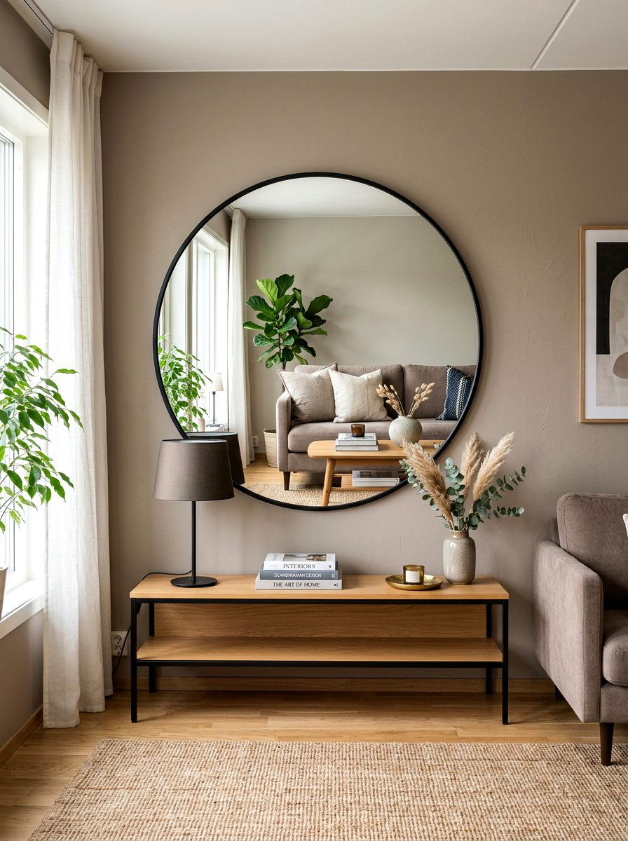 Black Mirror Living Room Decor - 30 taupe and black living room ideas