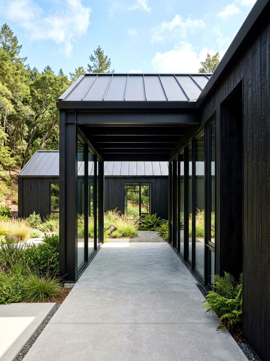 Black Modern Breezeway - 30 breezeway exterior ideas aesthetic