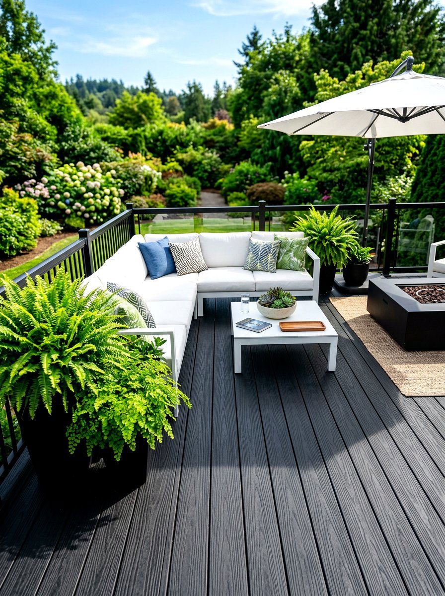Black Modern Deck - 30 modern deck ideas