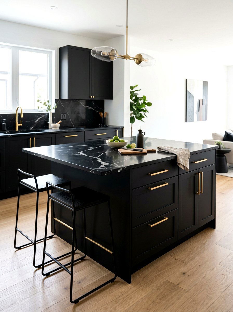 Black Modern Small Kitchen Island - 30 small island kitchen ideas