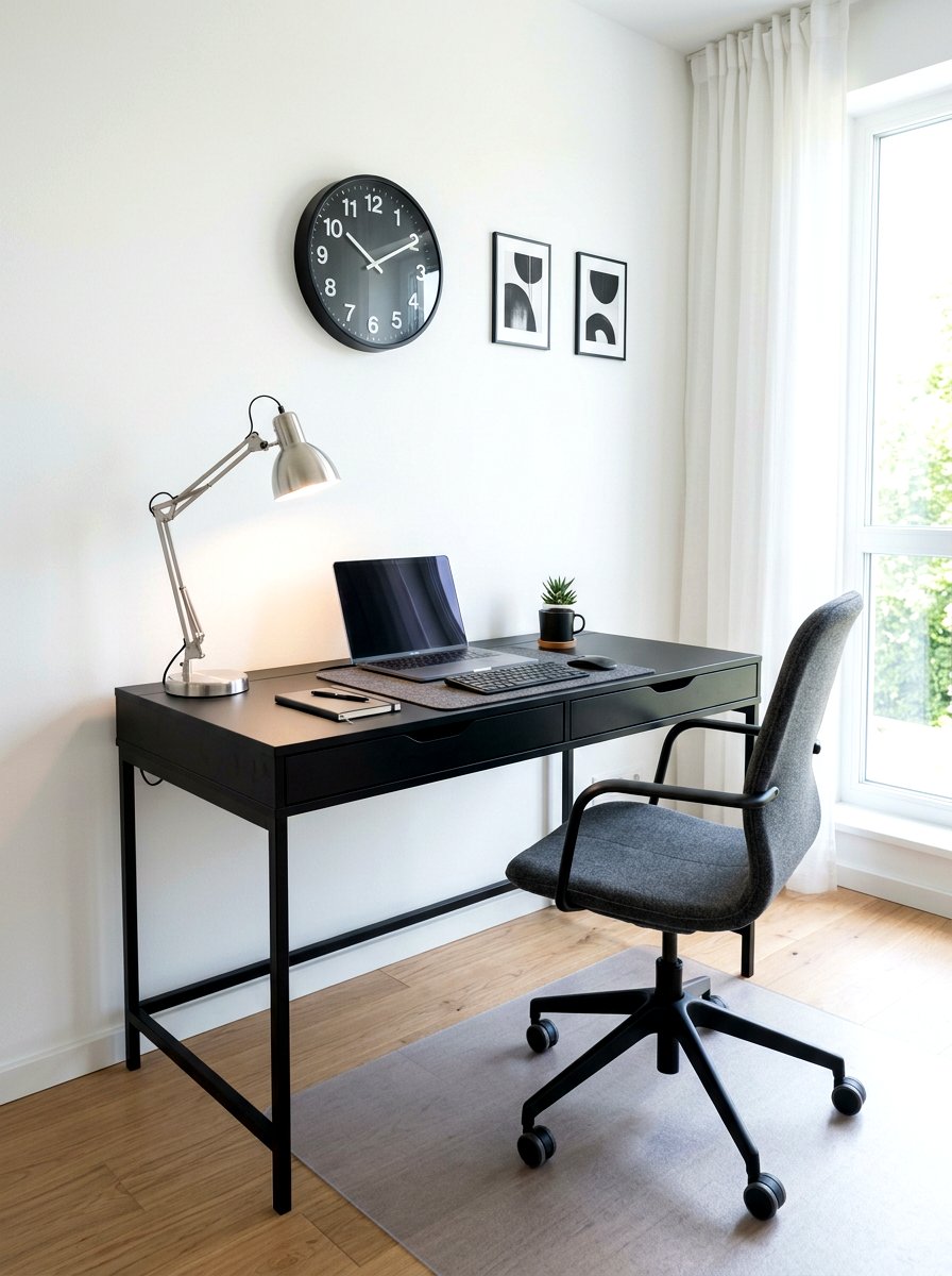 Black Modern Student Desk - 30 teen bedroom desk ideas