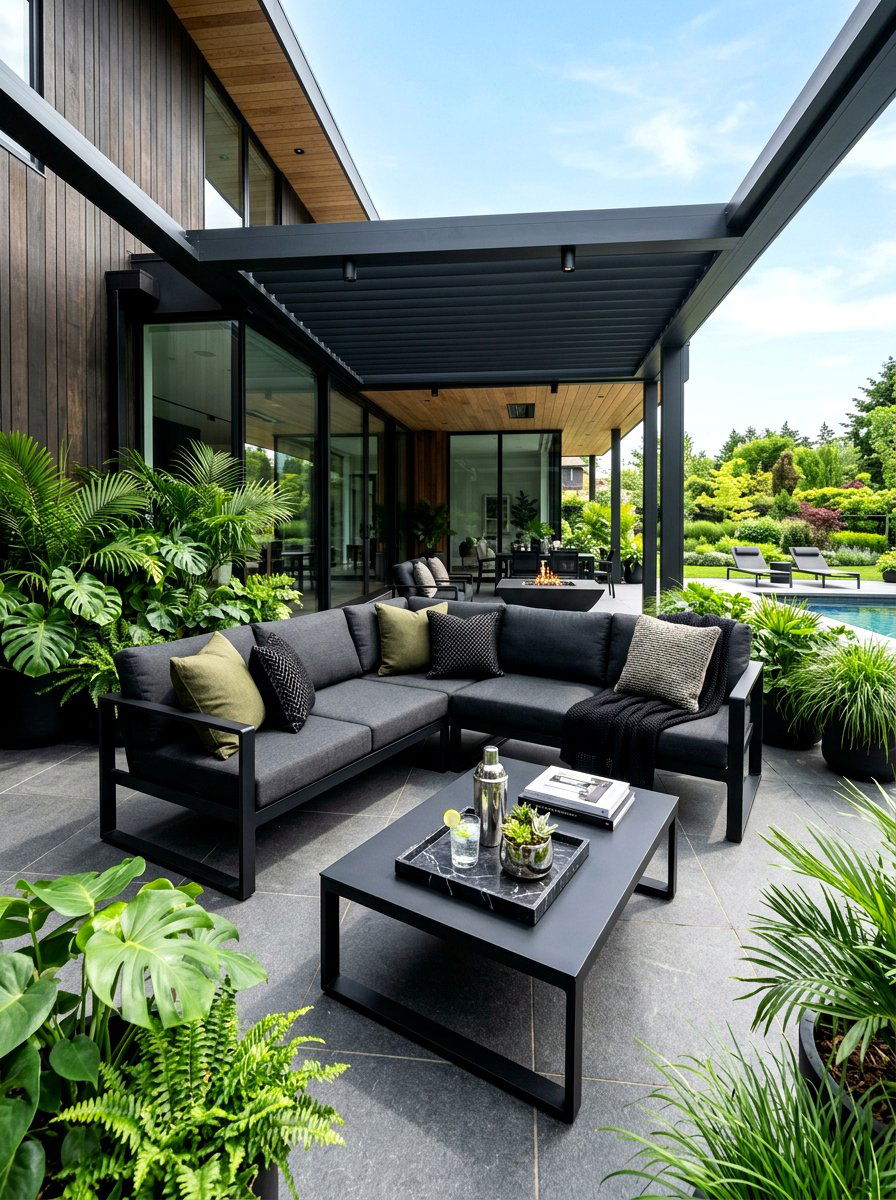 Black Outdoor Coffee Table - 30 outdoor coffee table styling ideas