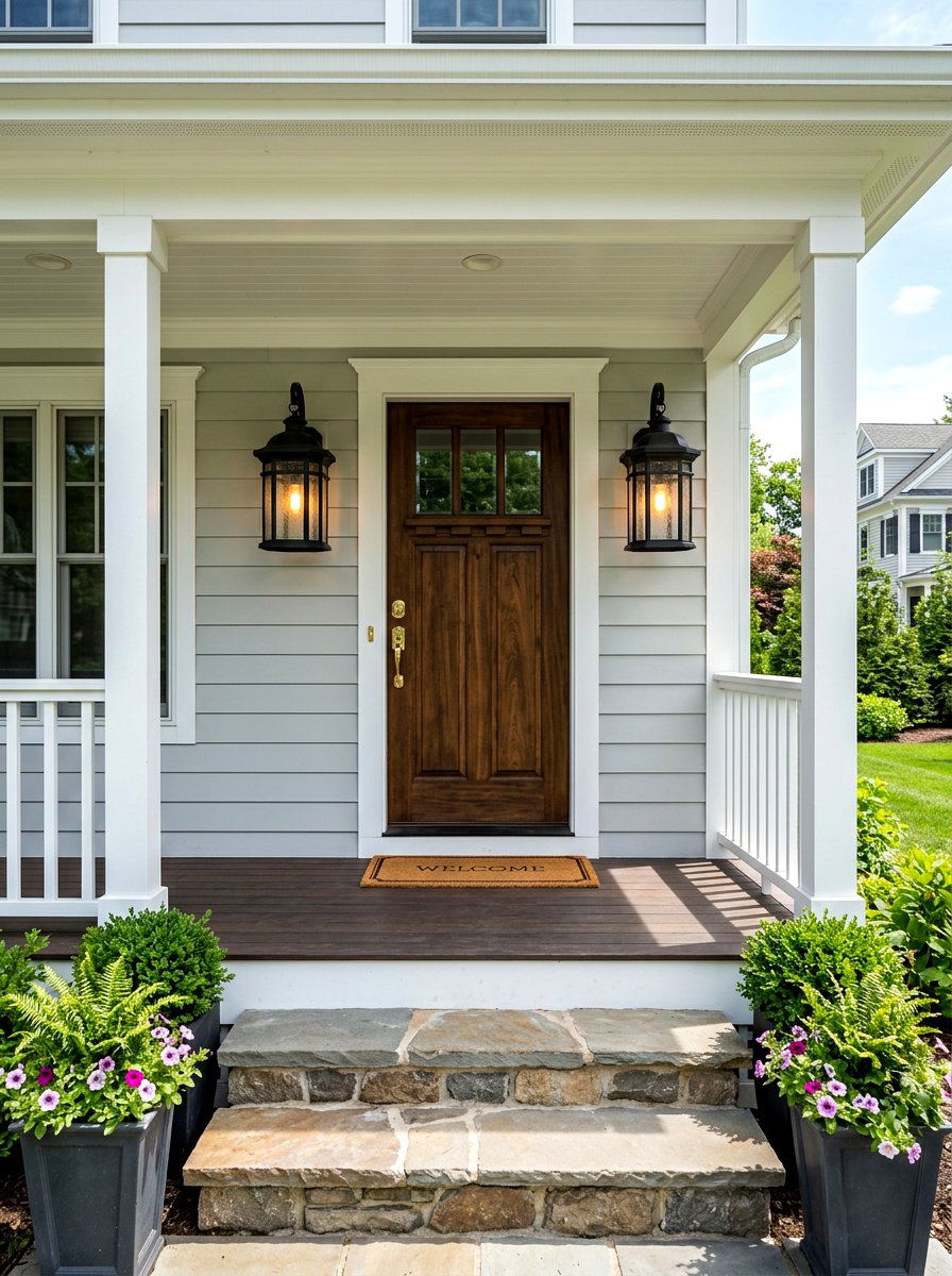 Black Outdoor Wall Lanterns - 30 front porch lighting ideas