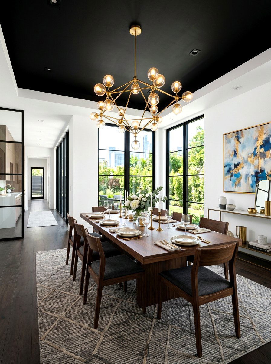 Black Painted Ceiling - 30 ceiling design ideas