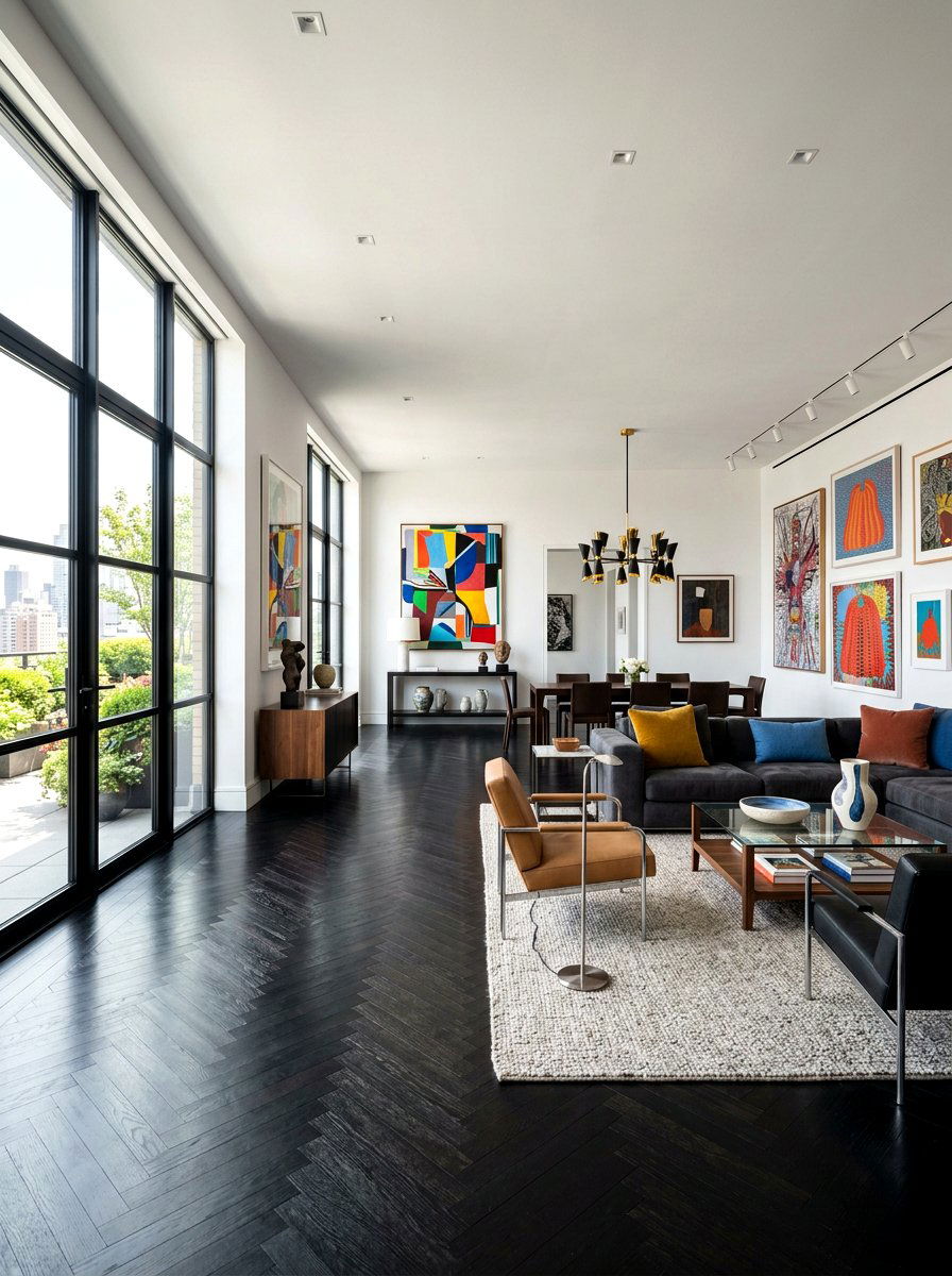 Black Parquet Floor - 30 parquet floor ideas