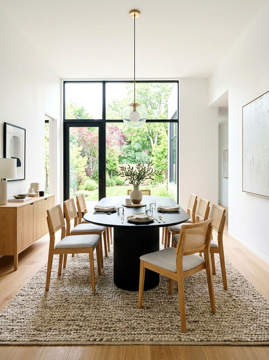 Black Pedestal Oval Dining Table - 30 oval dining table ideas